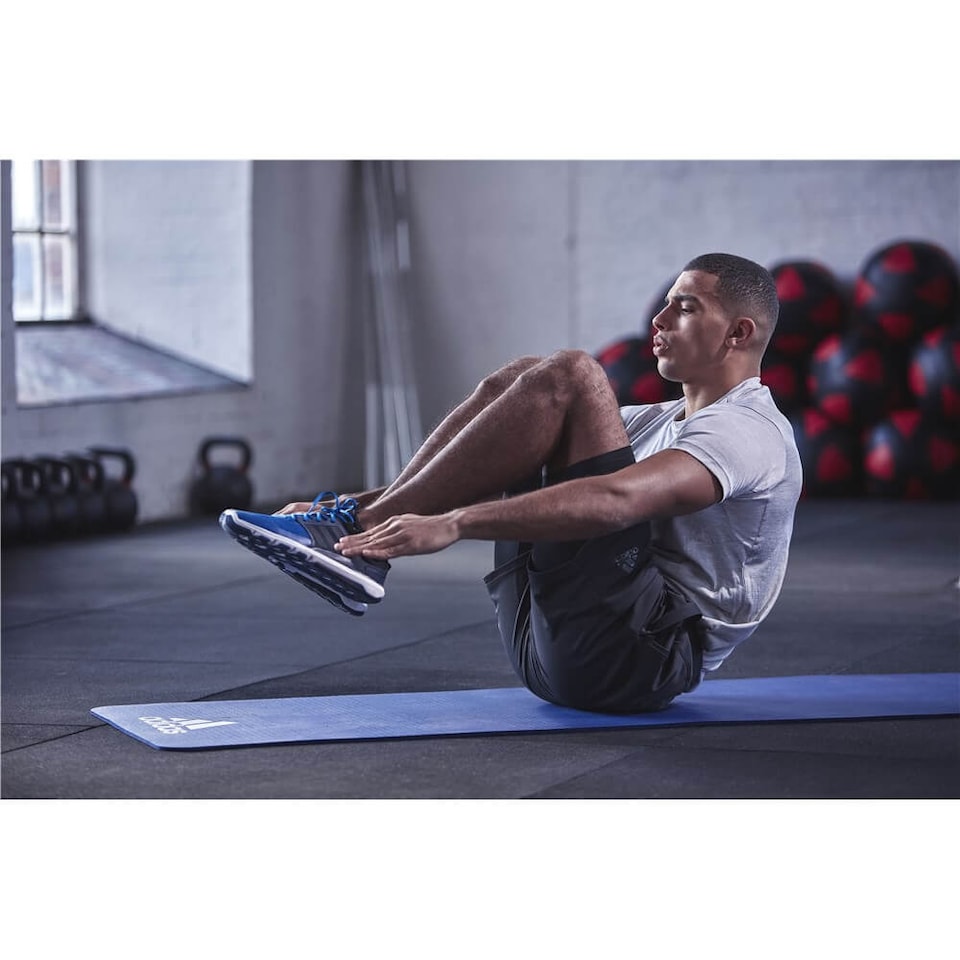 image 1 of Adidas 7mm Fitness Mat, 173 x 61 cm, Blue | Blue | Blue | 173 cm (L) x 61 (W) x 0.7 (H)