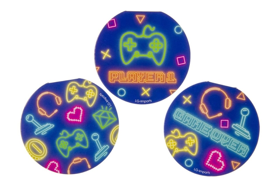 image 1 of Pack of 12 Round Gamer Design Notebook 8cm