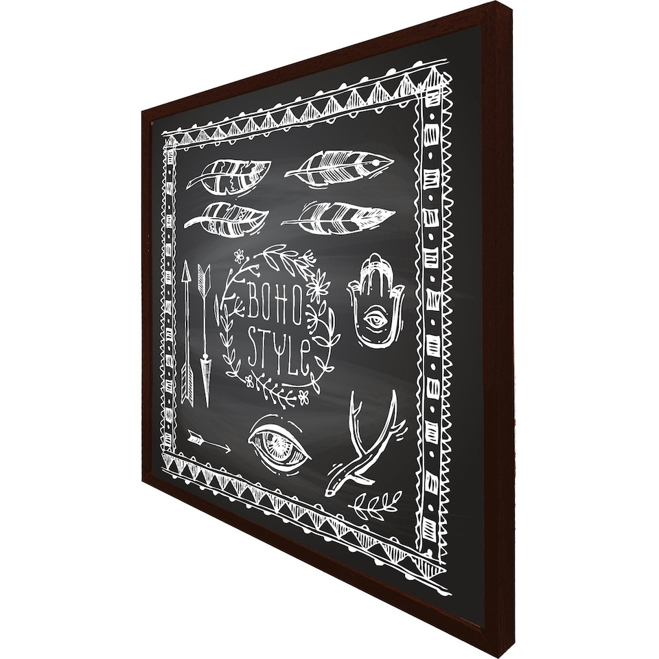 image 1 of Boho style motivating phrase (Picutre Frame) Brown | XL