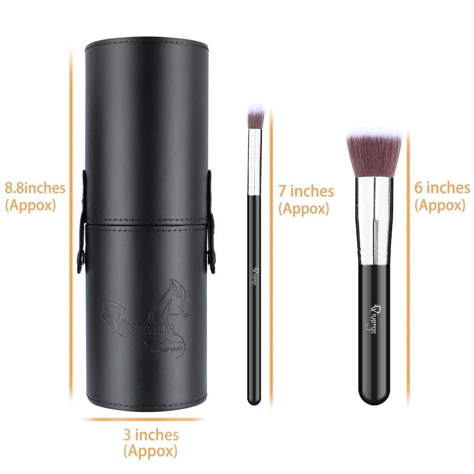 image 1 of Living and Home 12 Pcs Makeup Brush Set with Sponge & Brush Cleaner | Black