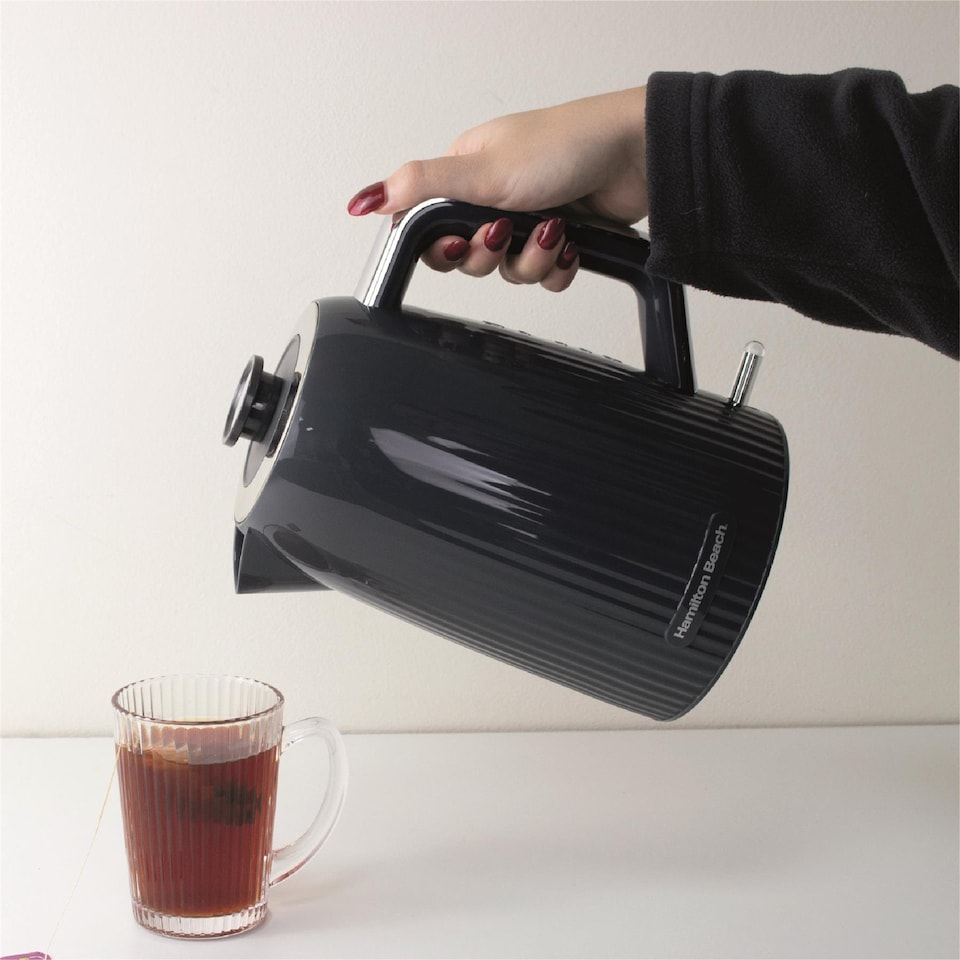 image 1 of Hamilton Beach Miami Kettle & Toaster Set Charcoal Grey