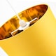 image 4 of Contemporary Ochre Cotton 10 Inch Table-Pendant Lamp Shade with Shiny Gold Inner | Yellow