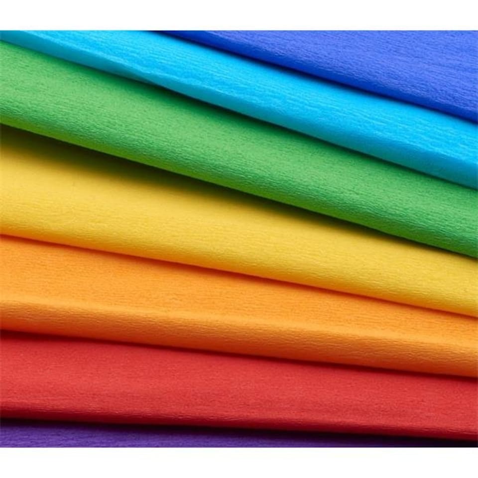 image 1 of Pack of 10 Assorted 50cm x 2m Crepe Paper by Icon Craft