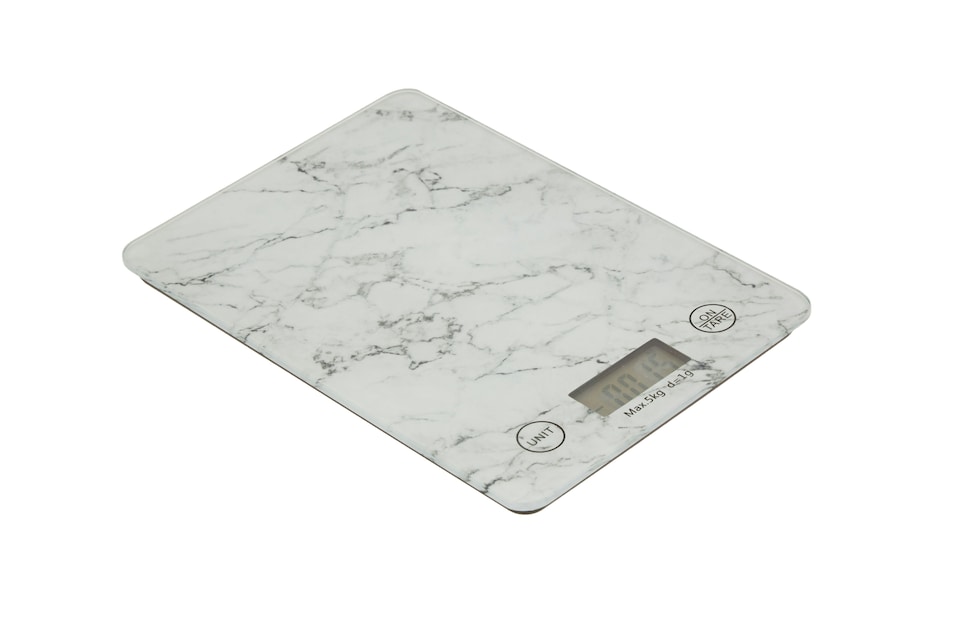 image 1 of Interiors By Premier Electronic Marble Effect Digital Kitchen Scale, Compact Scale For Kitchen, Easy To Read Baking Scale