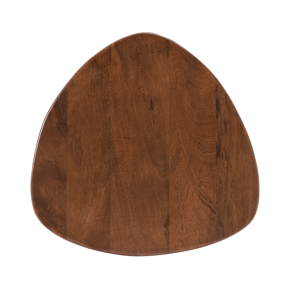 image 1 of MH London Armstrong Triangle Side Table Solid Mango Wood End Table