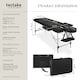 image 6 of Massage Table - 2-zone bed, aluminium frame, with carry bag, head- and armrests | Black | black | 1