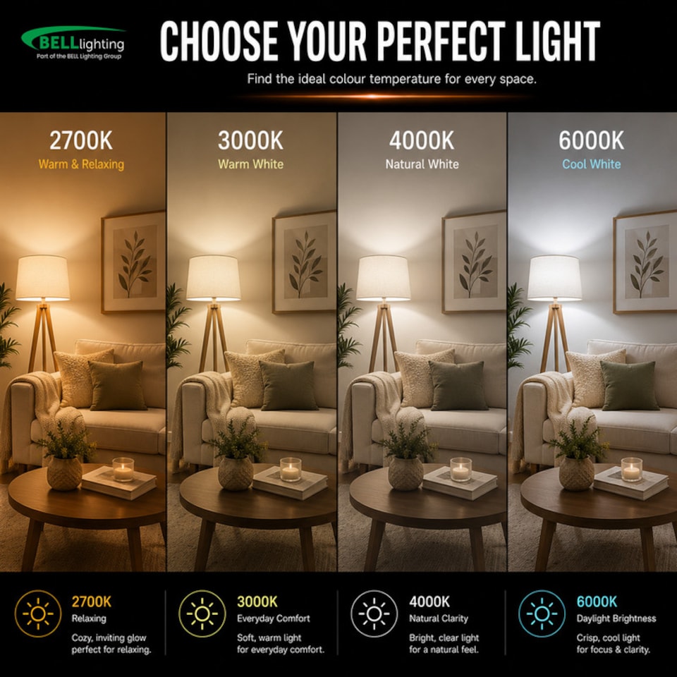 image 1 of BELL Lighting 5 Pack GU10 Premium Quality Glass LED Spotlight Bulbs 3.1W 350lm 38 Deg Beam