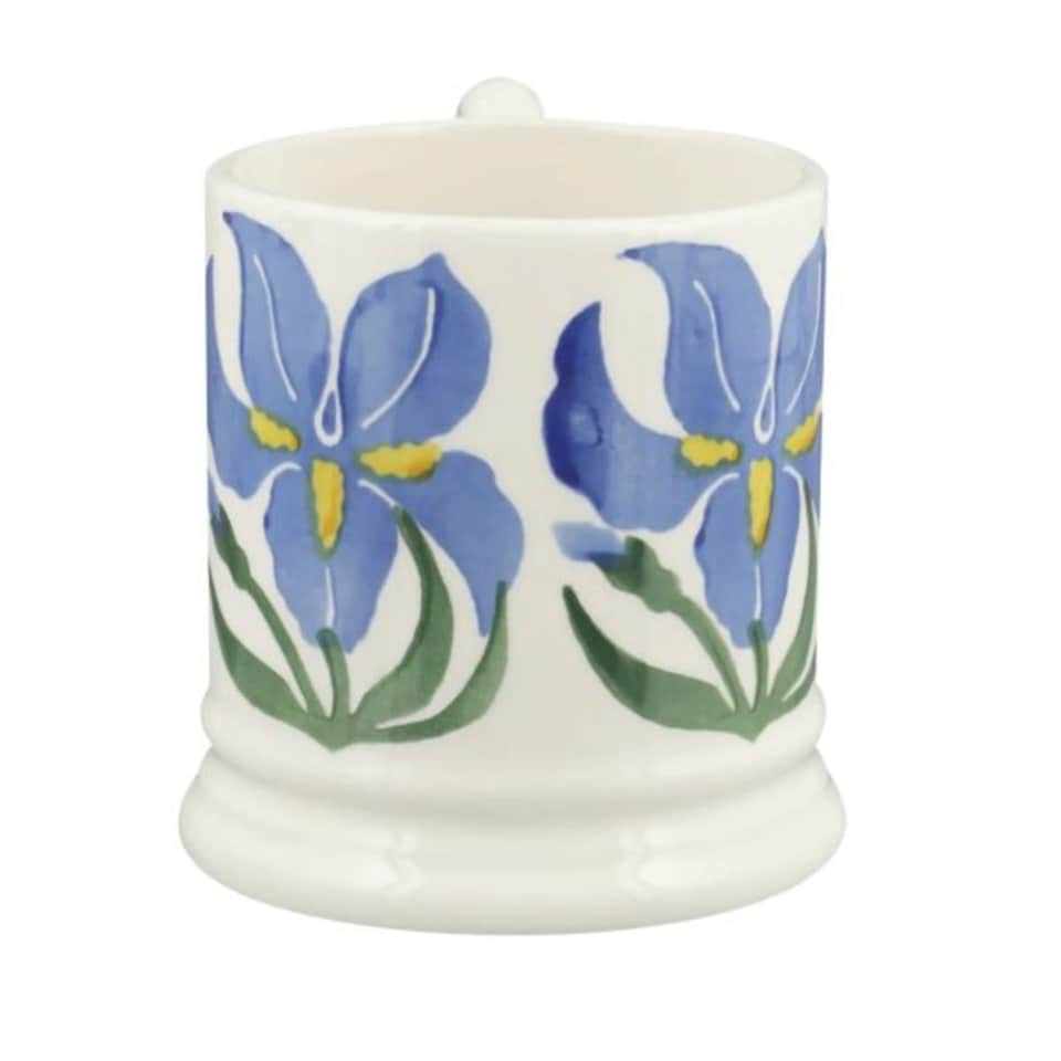 image 1 of Mug: 1 x 300ml Emma Bridgewater Iris Half Pint Mug, Ceramic | White | 1