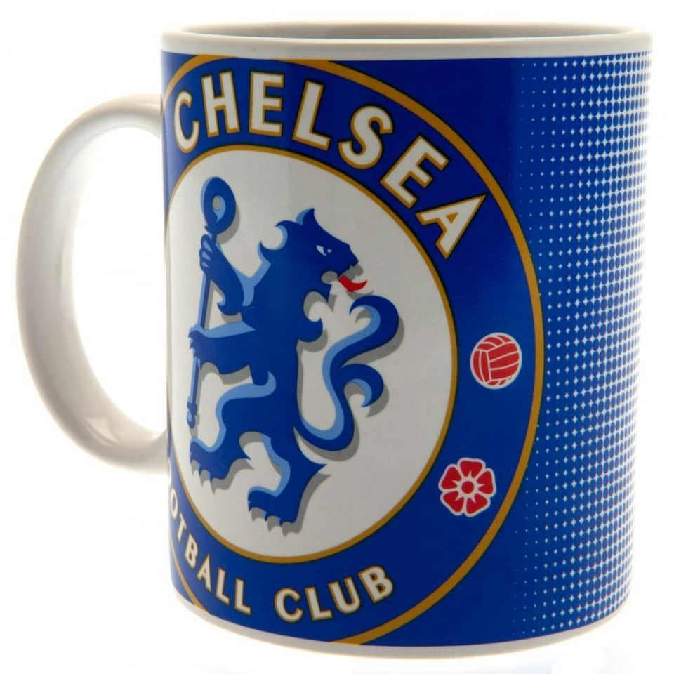 image 1 of Chelsea FC Large Crest Mug - Blue/White - One Size