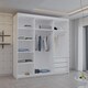 image 3 of Modern Sliding Mirror 150/203cm White/Black/Grey White | 203cm