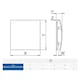 image 3 of 100mm Humidity Sensor Extractor Fan Graphite Structure Front Panel ESCUDO Wall Ceiling Ventilation