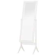 HOMCOM Full Length Mirror, Freestanding Adjustable Angle Dressing Mirror for Bedroom, Living Room, 148 47 cm, White