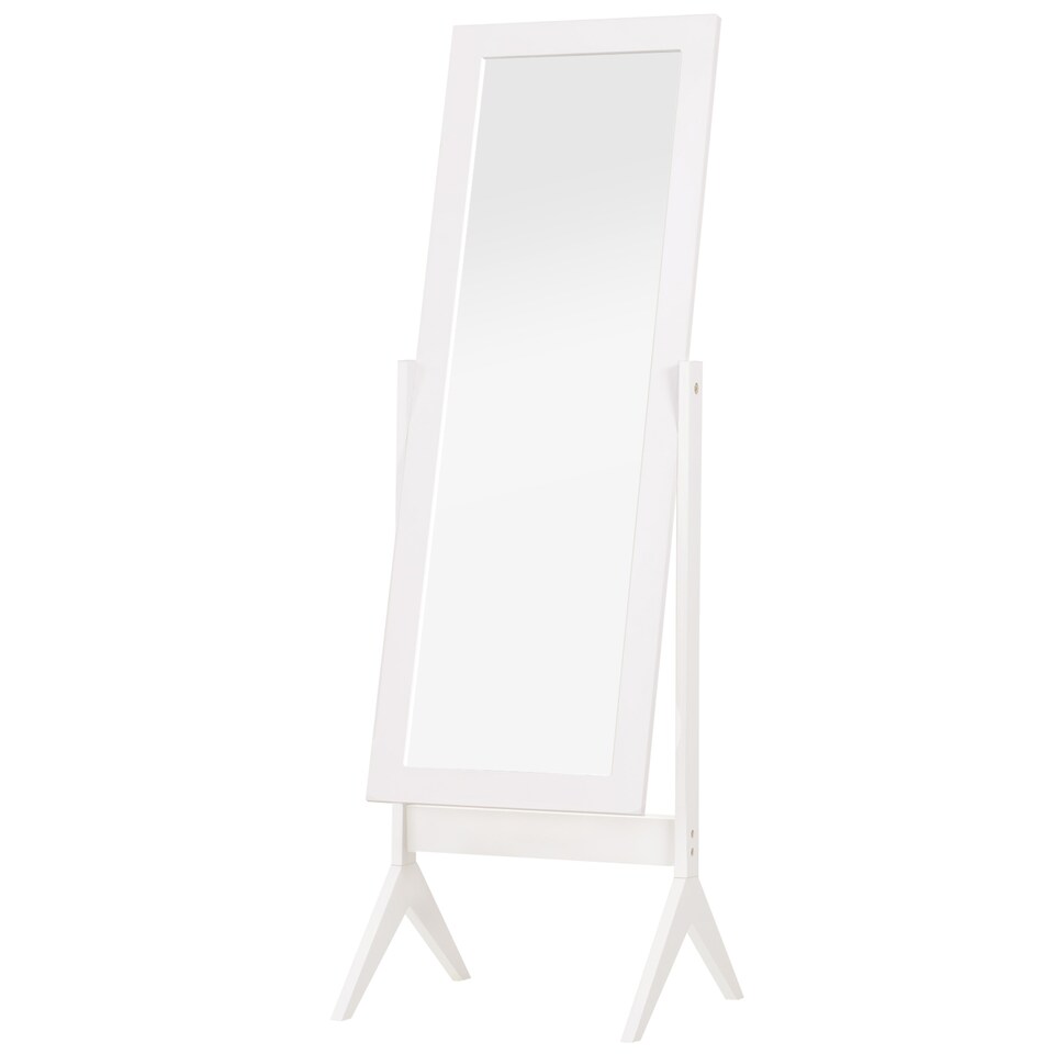 image 1 of HOMCOM Full Length Mirror, Freestanding Adjustable Angle Dressing Mirror for Bedroom, Living Room, 148  47 cm, White