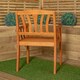 image 3 of Kapalua Outdoor Wooden Garden Slatted Dining Chair Brown