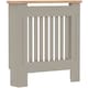 image 10 of Vida Designs Arlington Radiator Cover Painted MDF Slatted Cabinet, Grey, 78cm