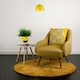 image 1 of ValueLights Modern Gloss Yellow Arco Style Dome Ceiling Pendant Light Shade