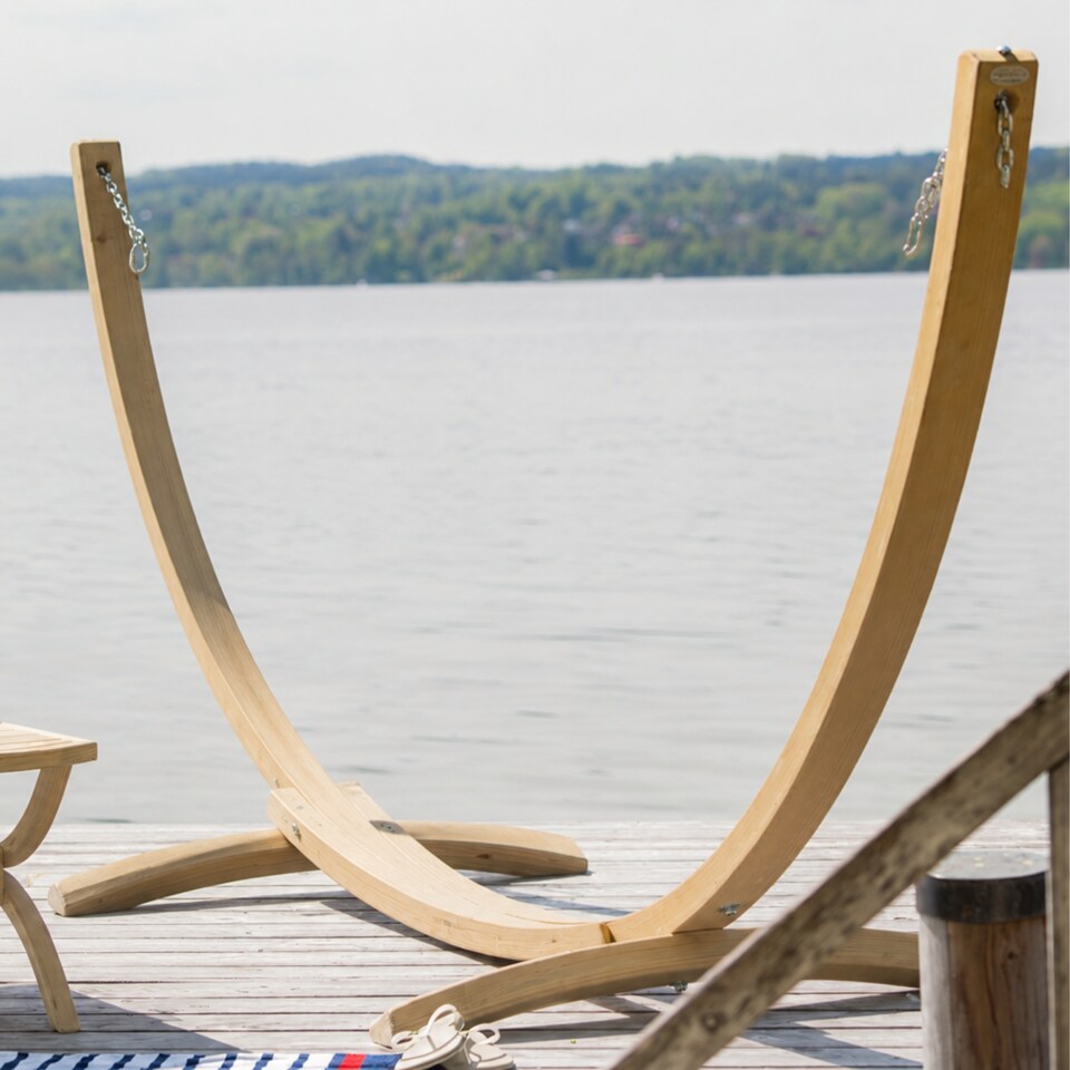 image 1 of Amazonas Wooden Garden Hammock Stand – Kronos