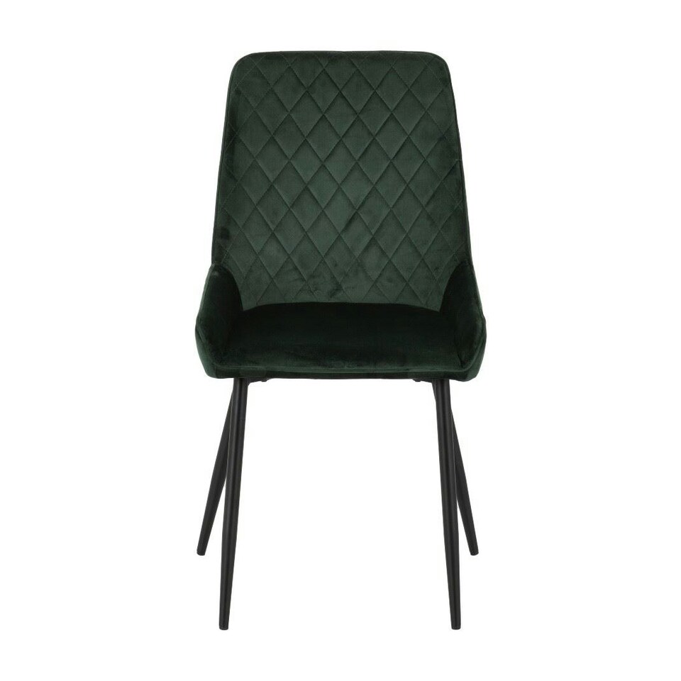 image 1 of Quebec Wave Edge Dining Set with 4 Velvet Avery Chairs Green | Emerald Green