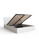 image 4 of End Lift Ottoman Storage Bed King White | White | White