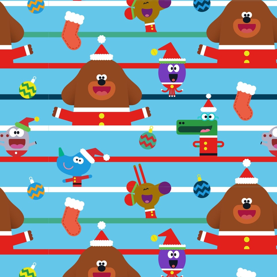 image 1 of Hey Duggee Christmas 2 Sheets & 2 Tags Gift Wrap