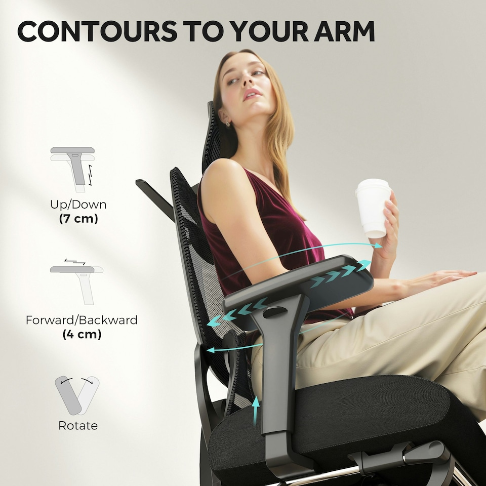 image 1 of HOMCOM Executive Office Chair, Recliner Computer Chair with Footrest, Black