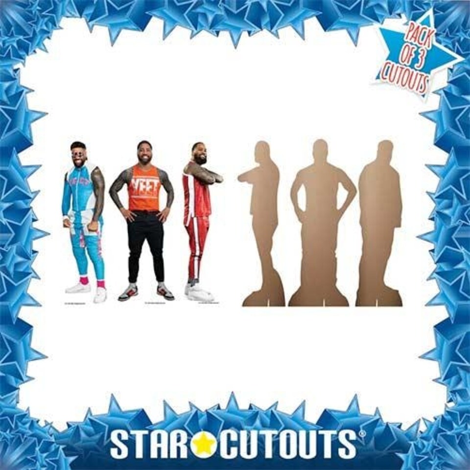 image 1 of Jey and Jimmy Uso WWE Shelf Table Top Cardboard Cutouts - Pack of 3