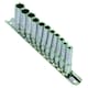 image 2 of 1/4" Drive Double Deep Imperial SAE AF 6 Sided Sockets 5/32" - 1/2" 11pc Set