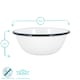 image 3 of Argon Tableware White Enamel Bowls - 16cm - Navy - Pack of 6 Blue