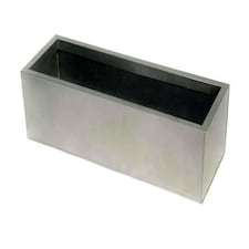 Primrose Zinc Galvanised Rectangular Silver Rectangular Planter 100cm x 40cm