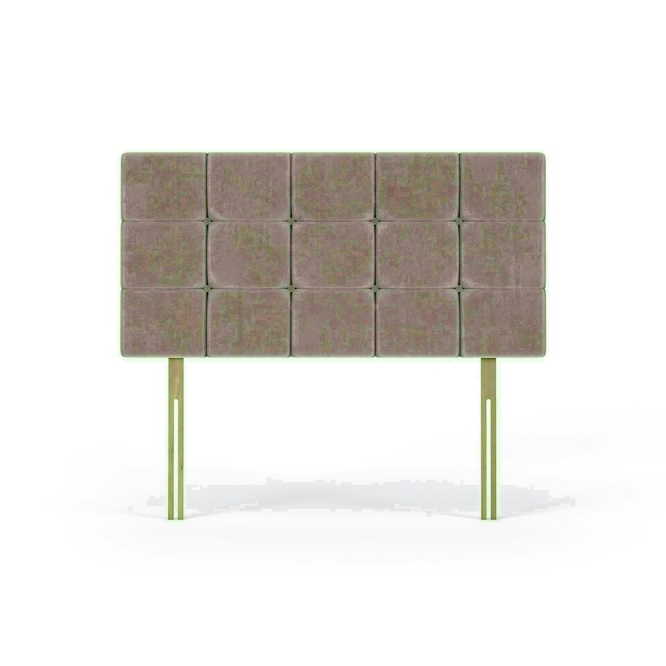 Valencia Mink Naples Velvet Headboard Small Double N/A
