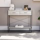 image 3 of Vida Designs Brooklyn 2 Drawer Console Table With Shelf, Grey