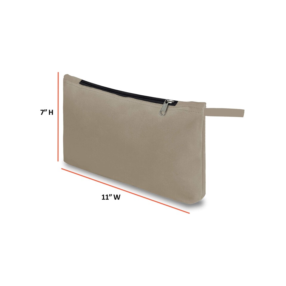 image 1 of Covers&All Tool Bag, 12 Oz Heavy Duty Waterproof Pouch with Sturdy, 7 in L x 11 in W x 7 in H, Beige