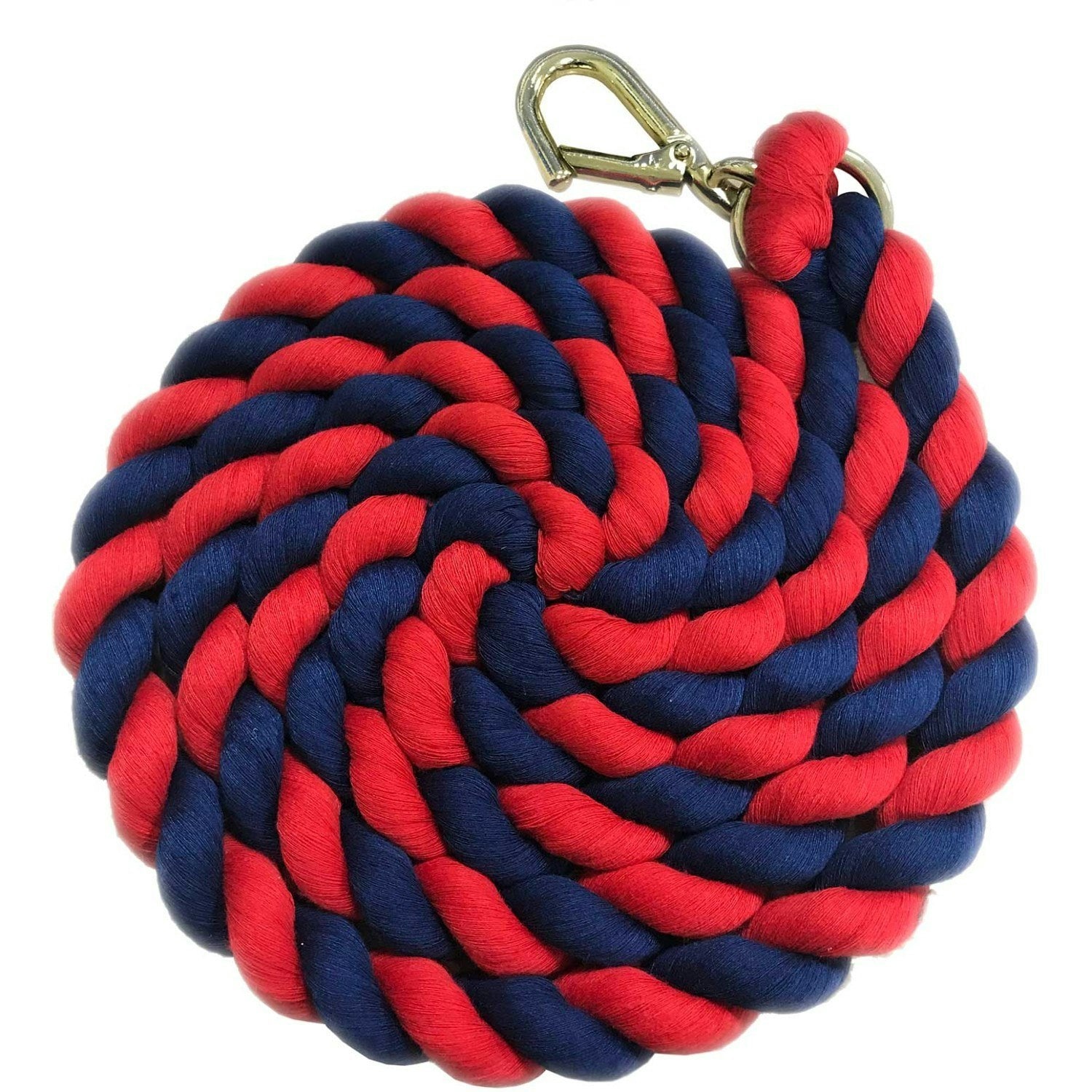 Shires Two Tone Horse Lead Rope - Navy/Red - One Size