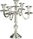 image 4 of 5 Arm Metal Candle Holder Stand Vintage Candelabra Centrepiece Home Decor 30cm | Silver | Silver | 1