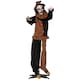 image 1 of Outsunny 67 Inch Life Size Outdoor Halloween Decorations Talking Circus Clown, Animated Prop Animatronic Decor with Light Up Eyes, Laughter