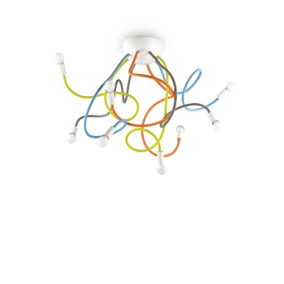 image 1 of Multiflex 8 Light Multi Arm Ceiling Light Multicolor