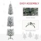 image 6 of HOMCOM 7' Artificial Christmas Tree with Flocked Tips, LED Lights, Decoration