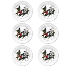 Portmeirion The Holly & The Ivy Set of 6 25cm Dinner Plates