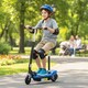 image 2 of HOMCOM Foldable Powered Scooter 120W w Adjustable Seat and Brake | Blue