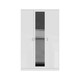 image 5 of FWStyle Chilton 3 Door Wardrobe With Mirror - White Gloss Front White