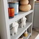 image 6 of Grey Oak Low Bookcase Display Unit 3 Bookshelves DVD Storage Two Tone