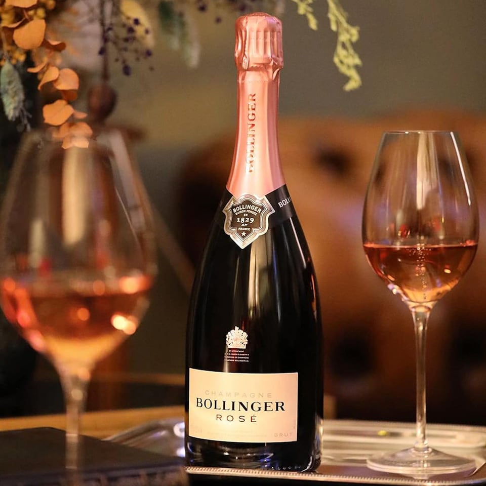 image 1 of Bollinger Rose with 2x Elizabeth Glasses