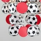 image 3 of ValueLights Football Red Ceiling Pendant Shade and E27 GLS LED 6W Warm White 3000K Bulb