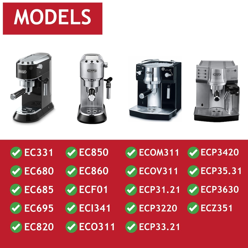 image 1 of Delonghi 2-Cup Filter EC680 EC685 EC820 EC860 Coffee Espresso Machine DLSC401