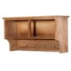 image 5 of HOMCOM Entryway Coat Rack Wall Mounted Shelf Hooks 2 Baskets Brown