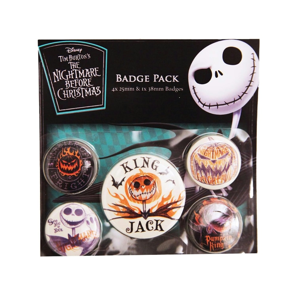 image 1 of THE NIGHTMARE BEFORE CHRISTMAS (COLOURFUL SHADOWS) BADGE PACK - BADGES - BP80782