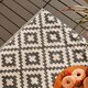 image 3 of OHS Outdoor Waterproof Geo Garden Patio Anti-Slip Rug, 160x230cm - Grey/White