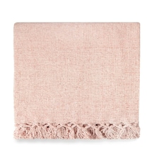 Darcy Tassel Blush  Blanket/Throw Pink | 150x200cm