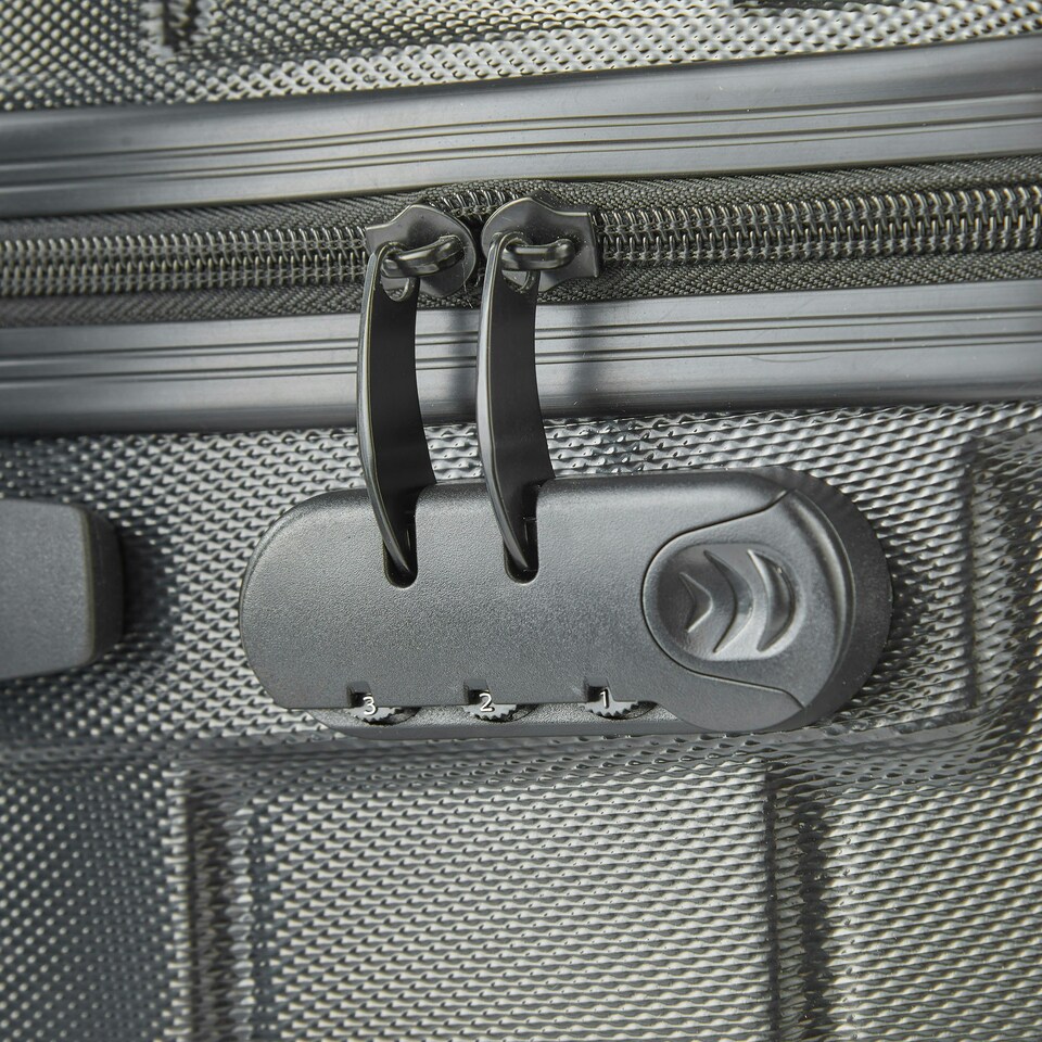 image 1 of VonHaus 3pc Black Luggage Set, 360° Silent Spinner Wheels