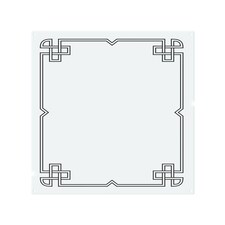 Roman Ornamental Frame Splash Back | White